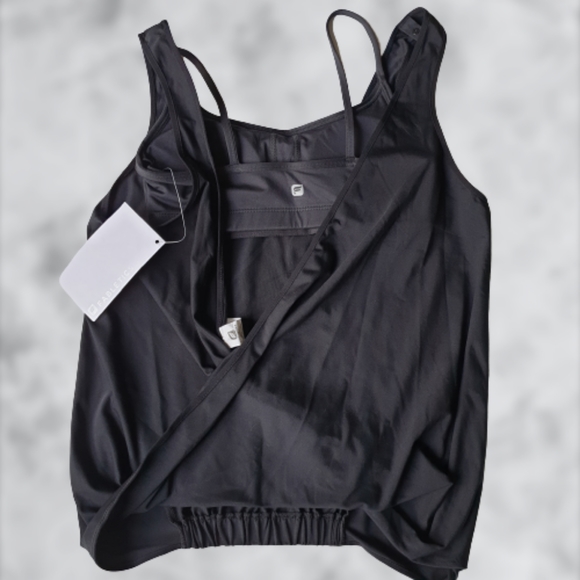 Fabletics 2 in 1 Lucia Blk Reversible Draped Tank-Top w/ Removable Sports Bra XS - Picture 14 of 16